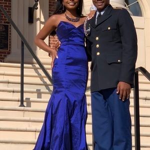 Mermaid sleeveless long dress